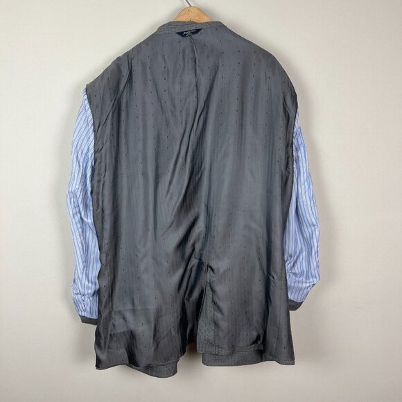 Joseph Feiss Gold Sport Coat Blazer Jacket Mens 54 R Two Button Wool Houndstooth - Picture 8 of 16